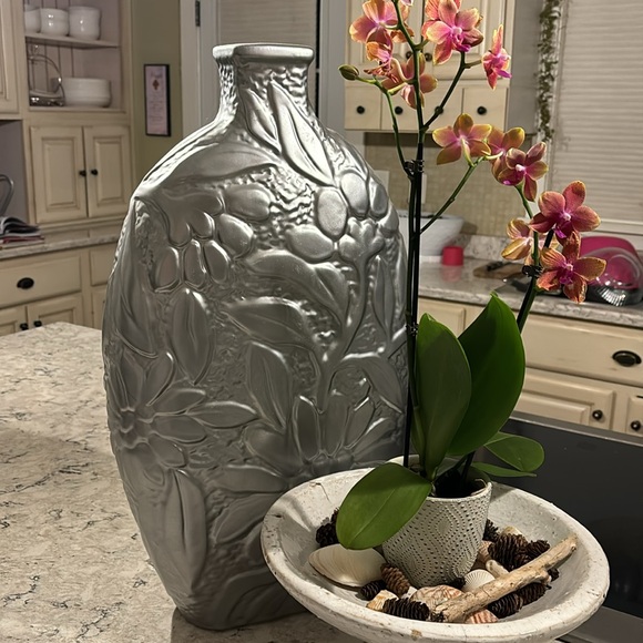 Pier 1 Imports Large silver vase - Picture 1 of 5